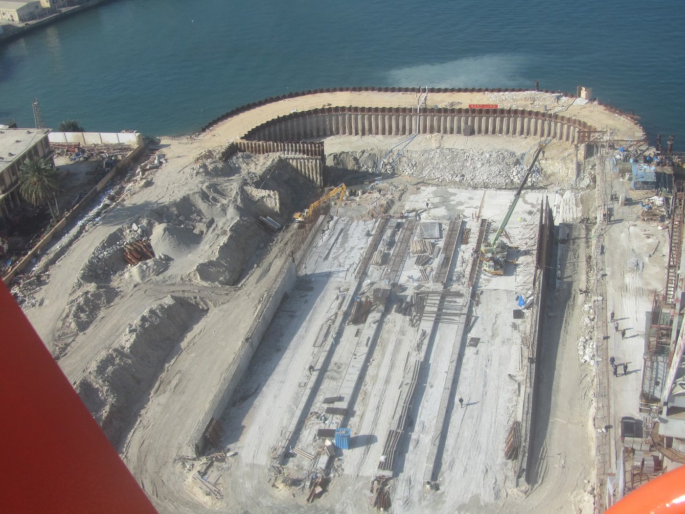 Shipyard dry dock aerial