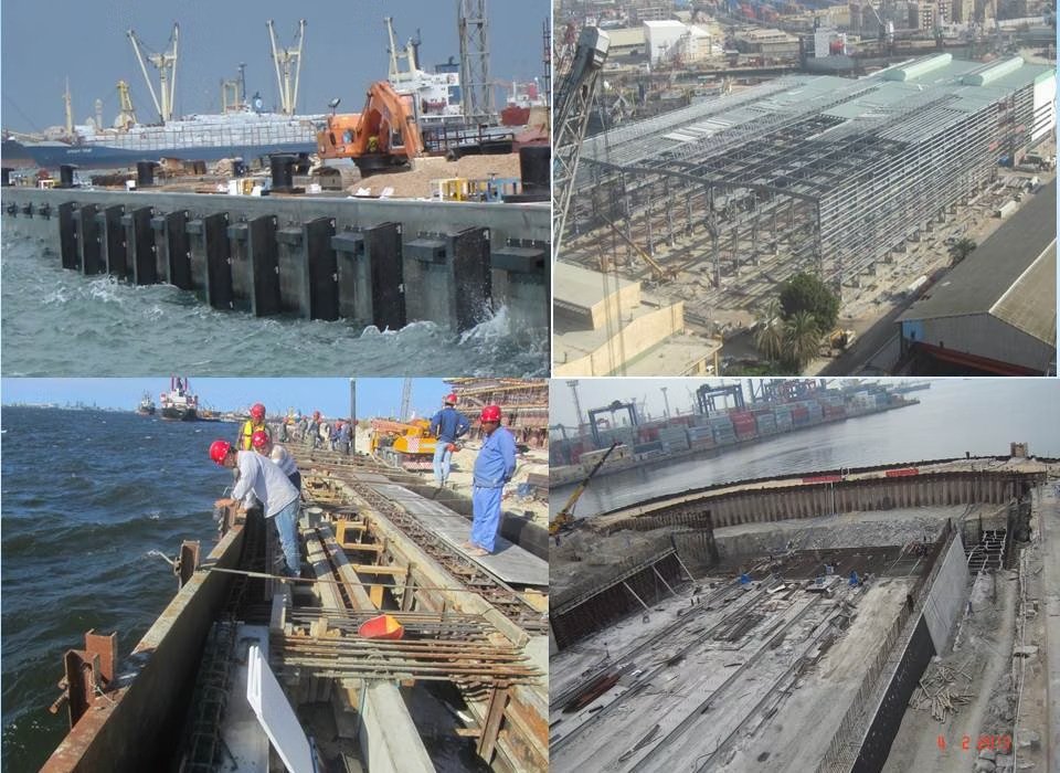 Shipyard dock construction